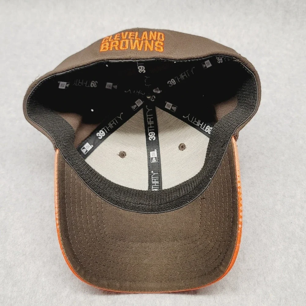 New Era 39Thirty NFL Cleveland‎ Browns Hat Orange Bill Embroidered Size S/M 3930